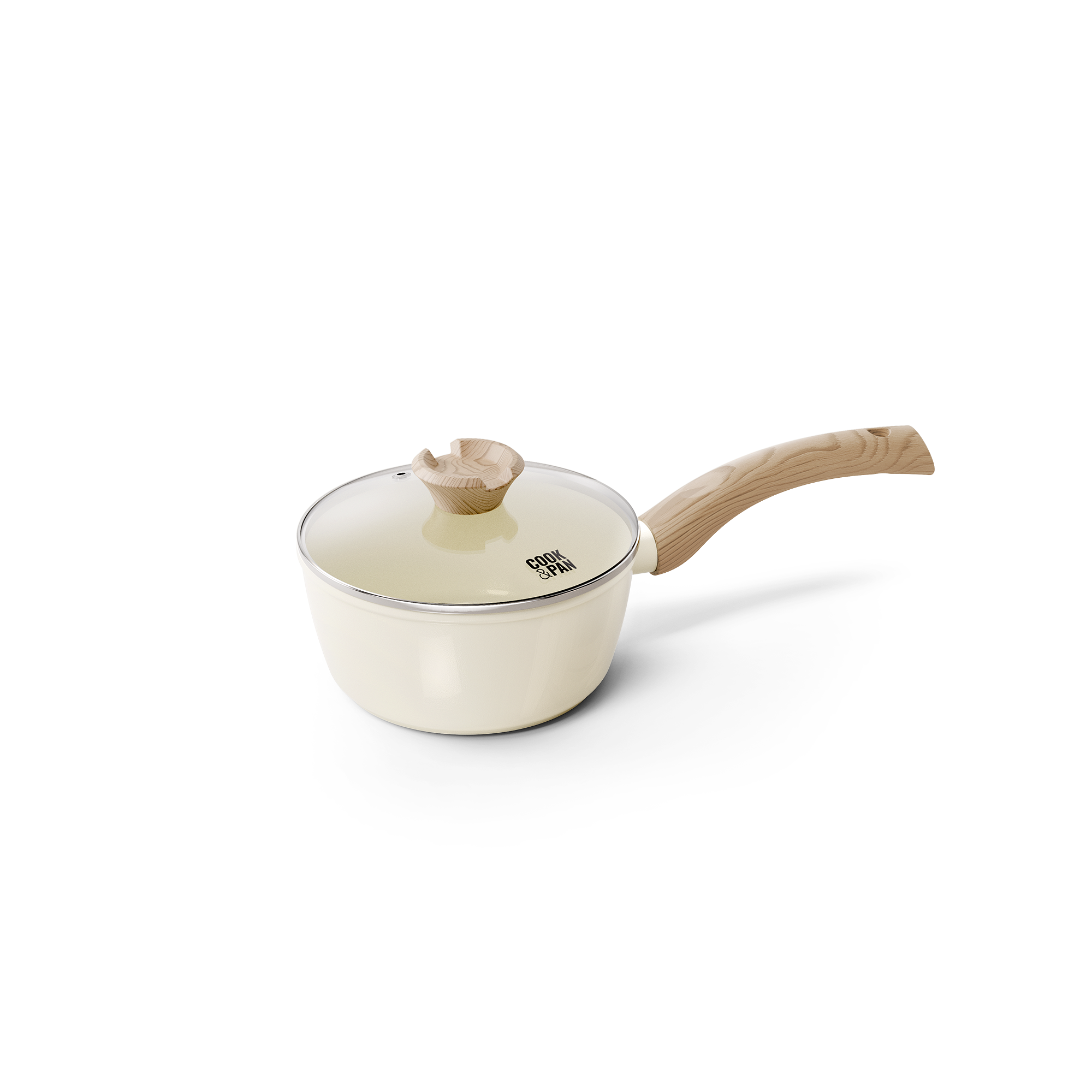 Casserole Go Ivory avec couvercle 18 cm