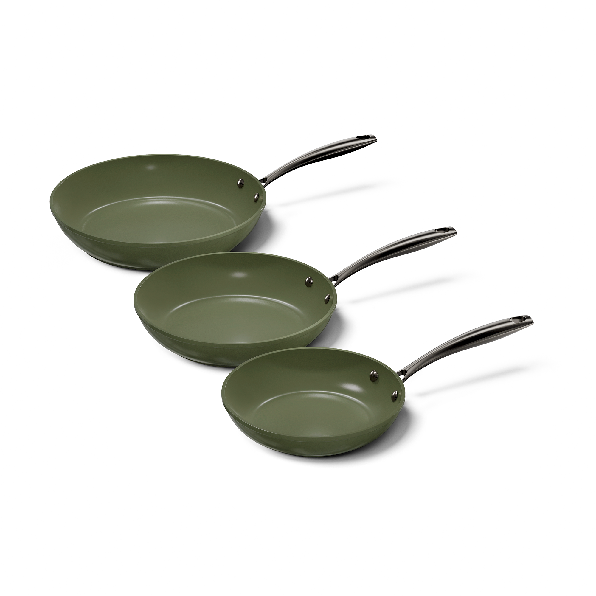 Dark Olive Pfannenset 3-teilig