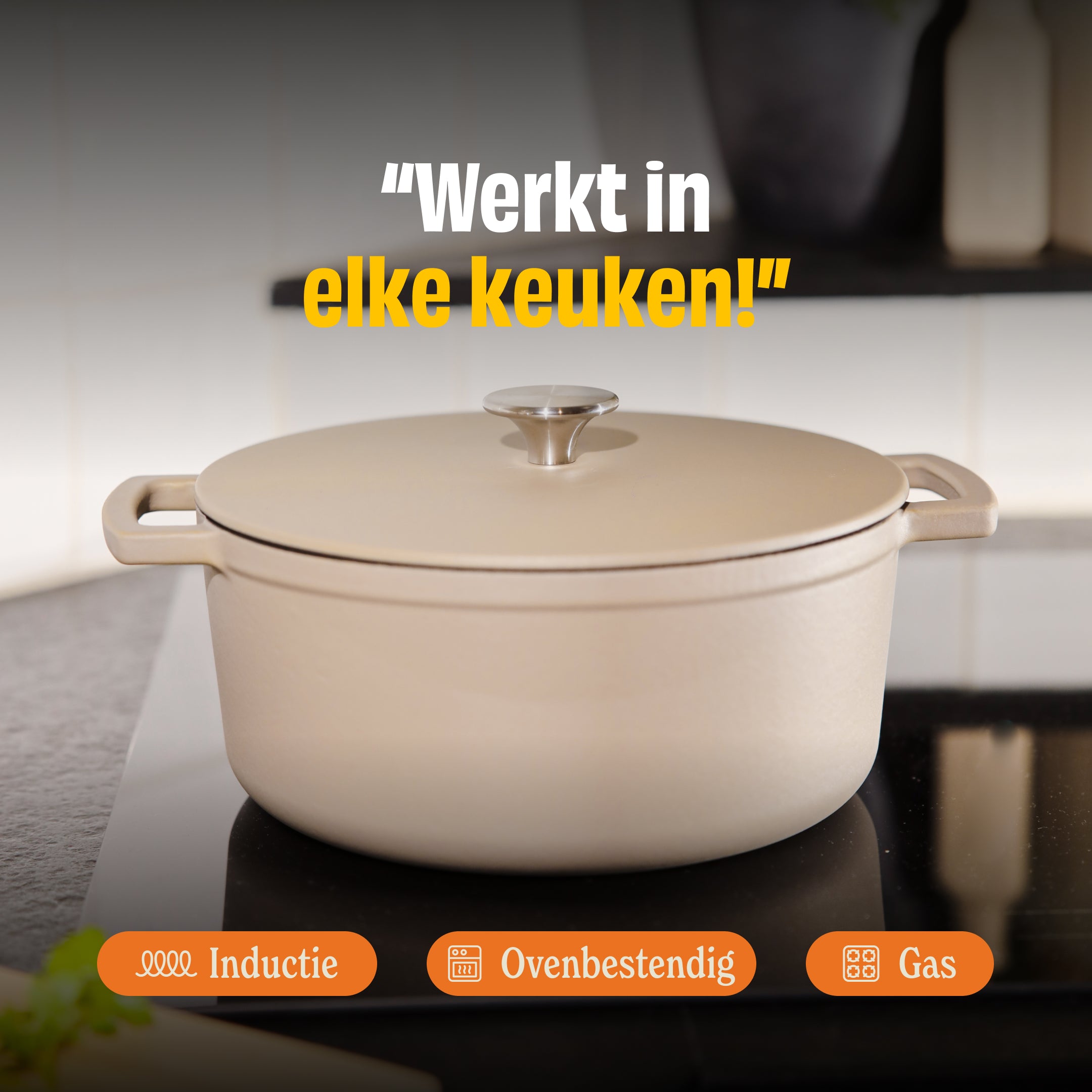 Taupe of Mind Gietijzeren Braadpan 28 cm - 6.5 liter