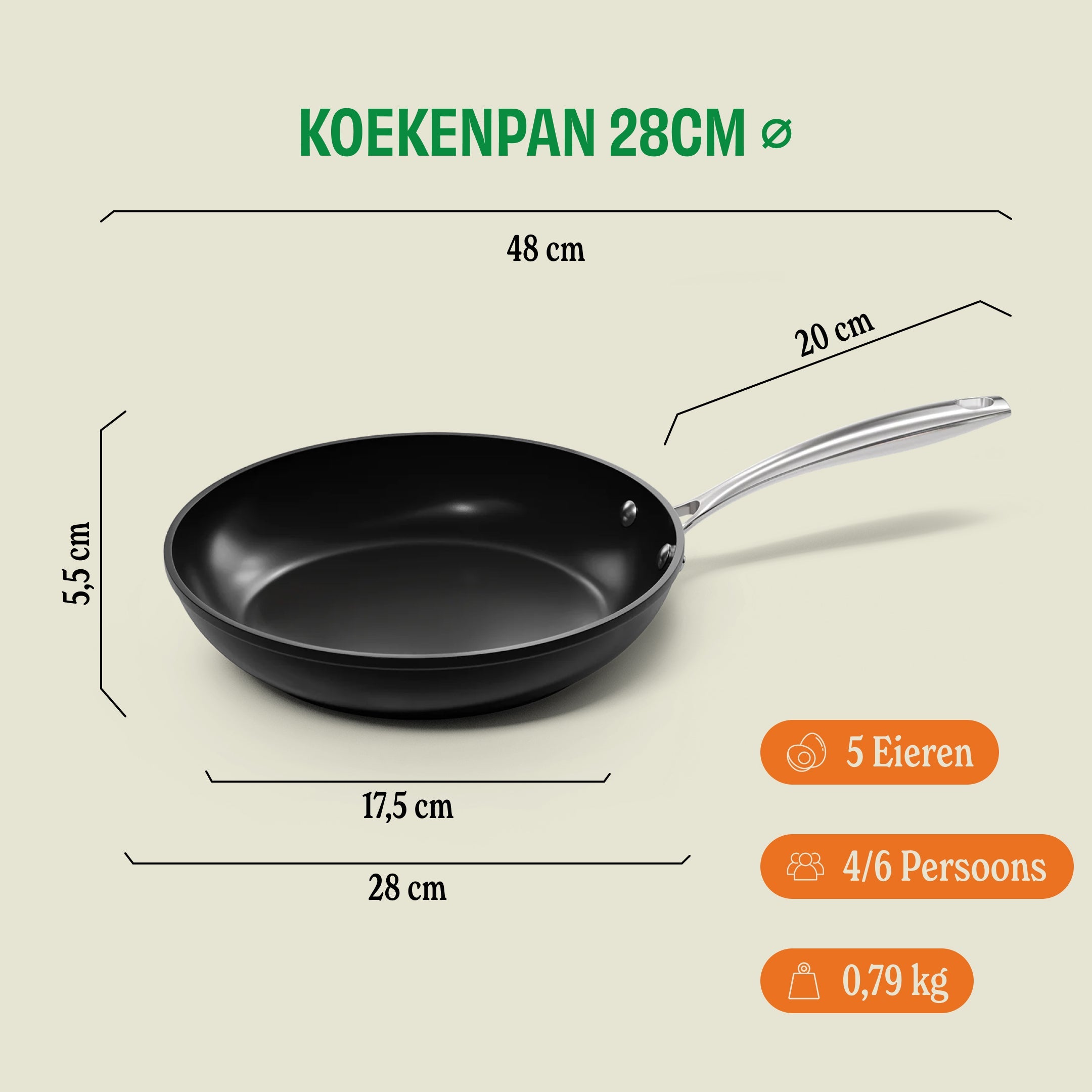 Signature Koekenpan 28 cm afmetingen