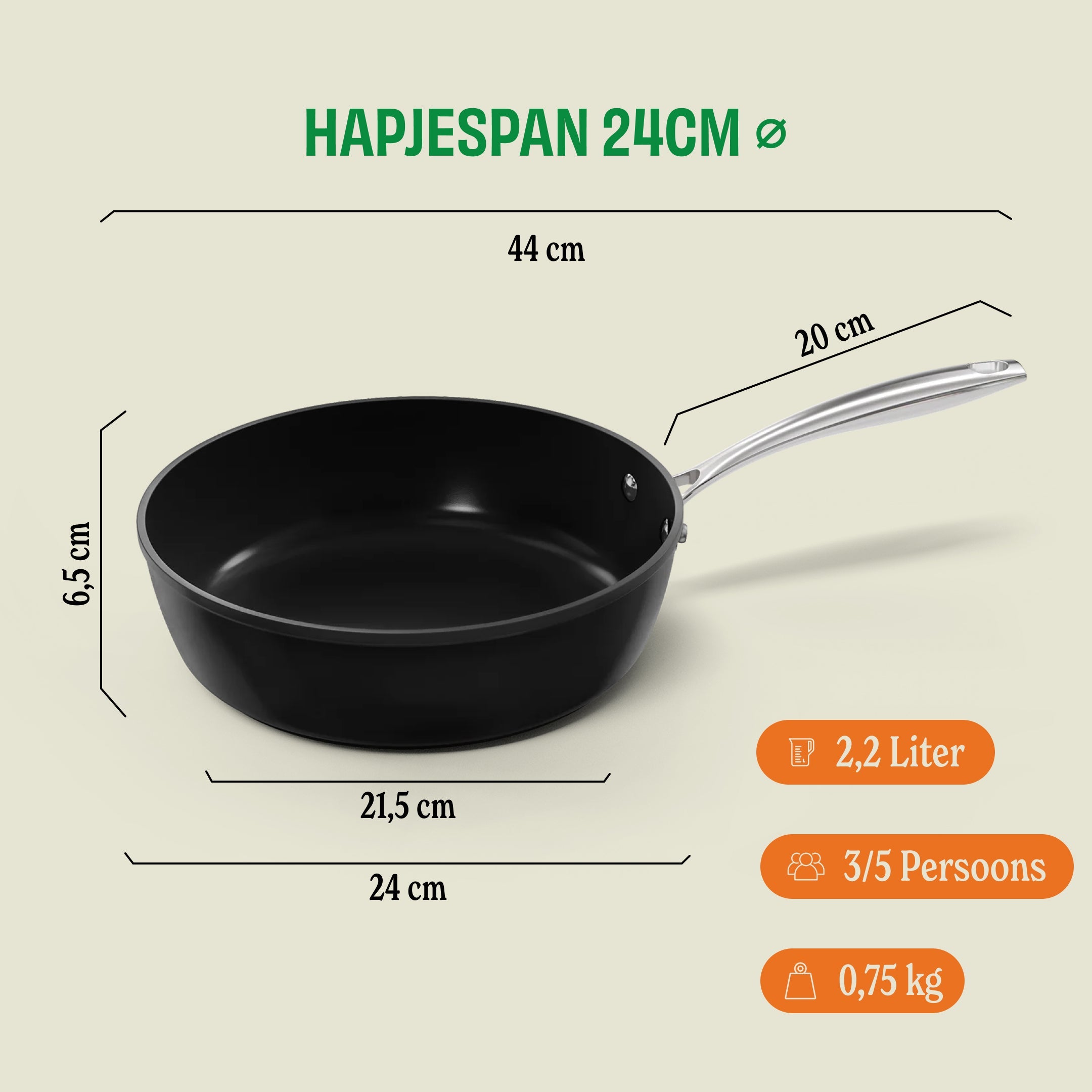 Signature Hapjespan 24 cm afmetingen