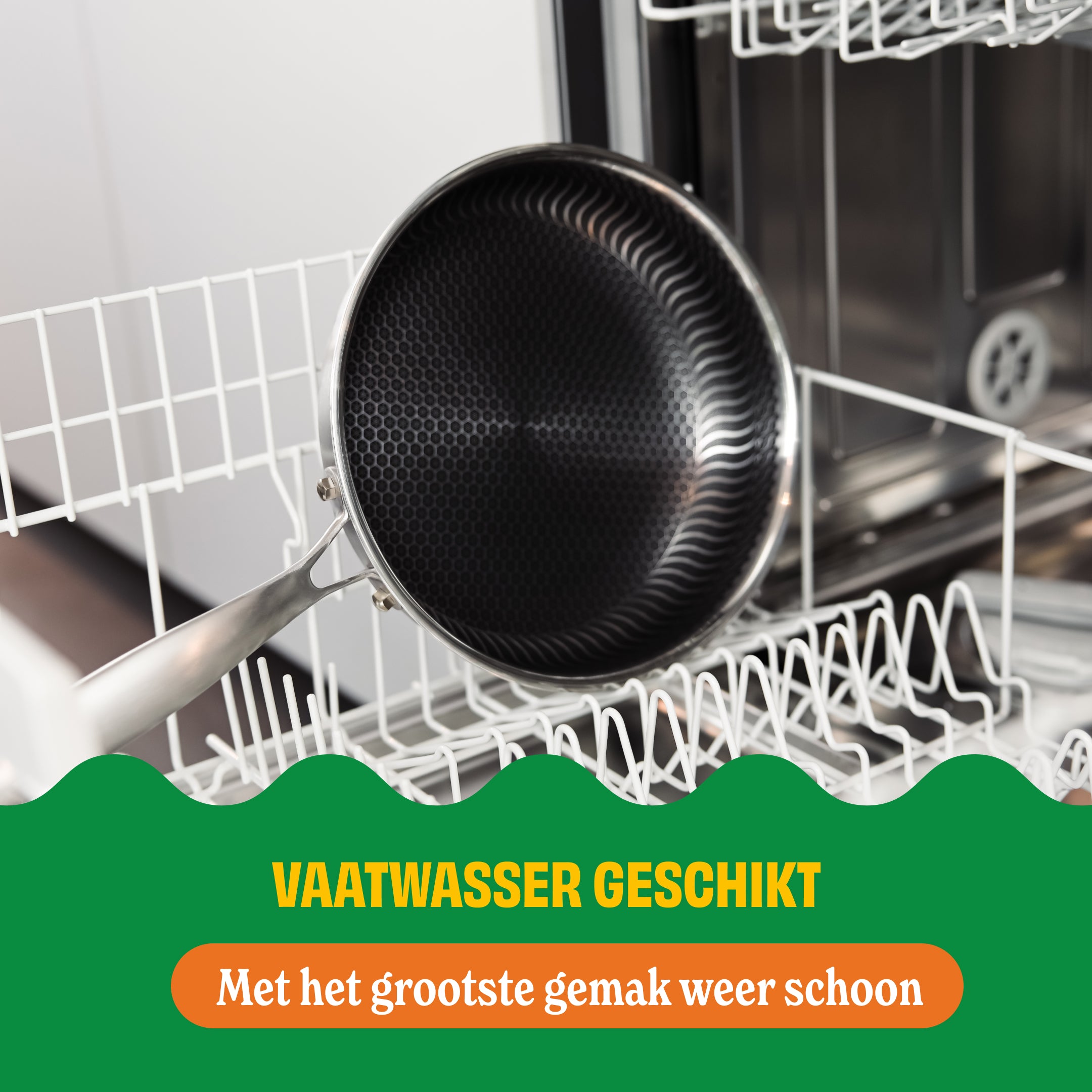 Honey koekenpan 28 cm met keramische antiaanbaklaag in vaatwasmachine, vaatwasserbestendig design