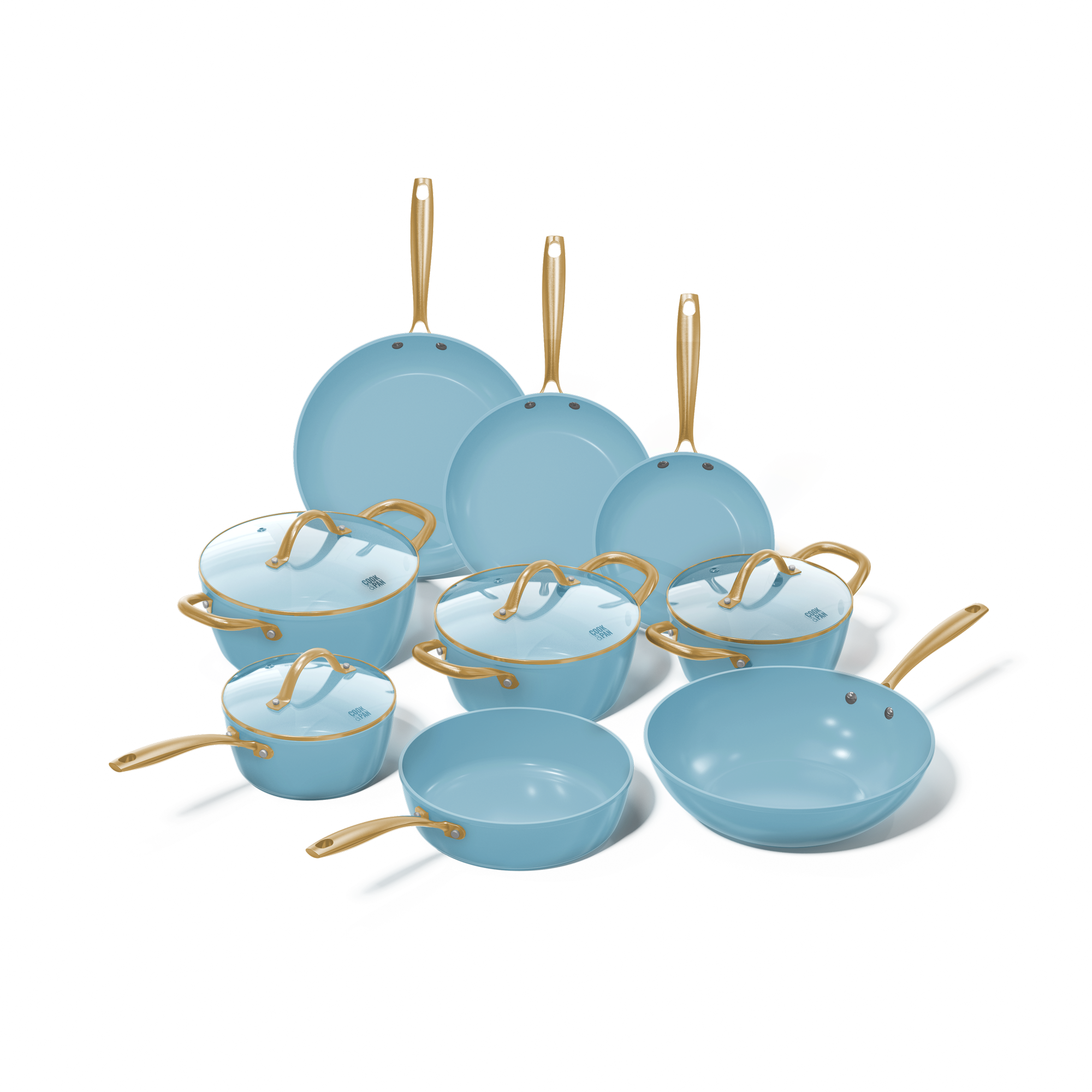 Ocean Blue Cookware set 9-piece