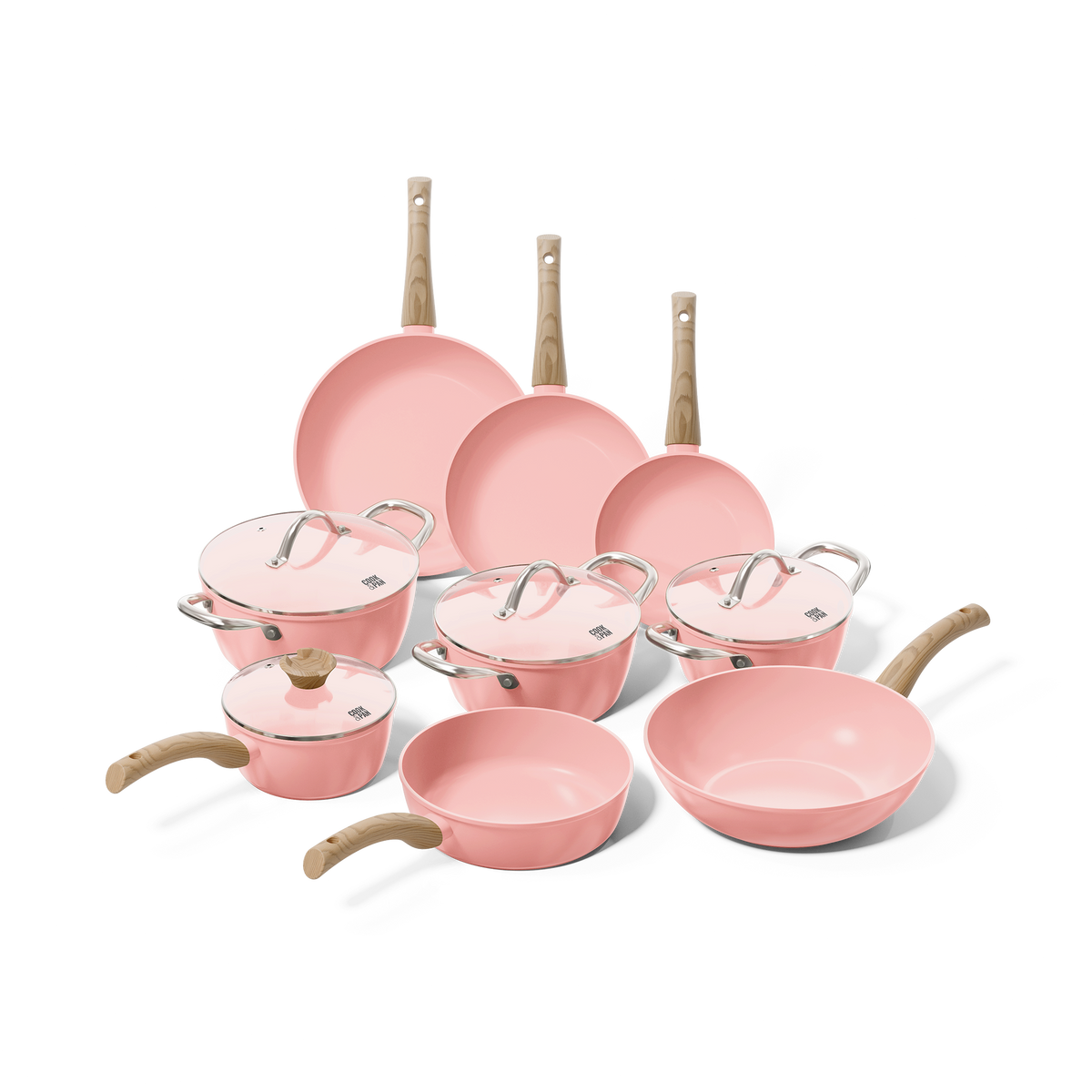 Batterie de cuisine Blush 9 pièces