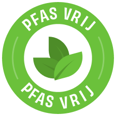 PFAS FREE logo green with leaves in circle