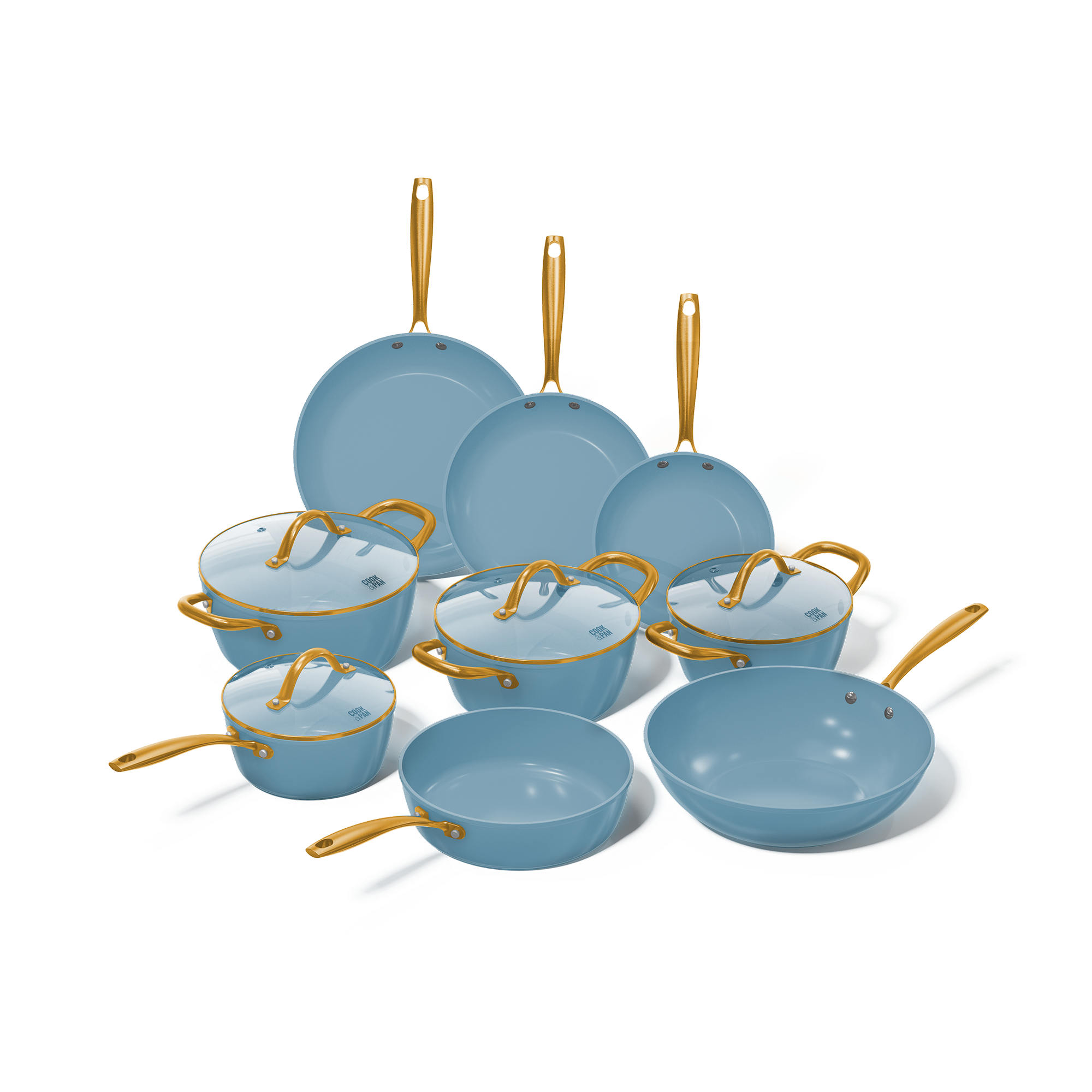Ocean Blue Topfset und Pfannenset 9-teilig