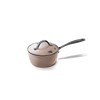 Taupe of Mind Steelpan met glazen deksel 18 cm