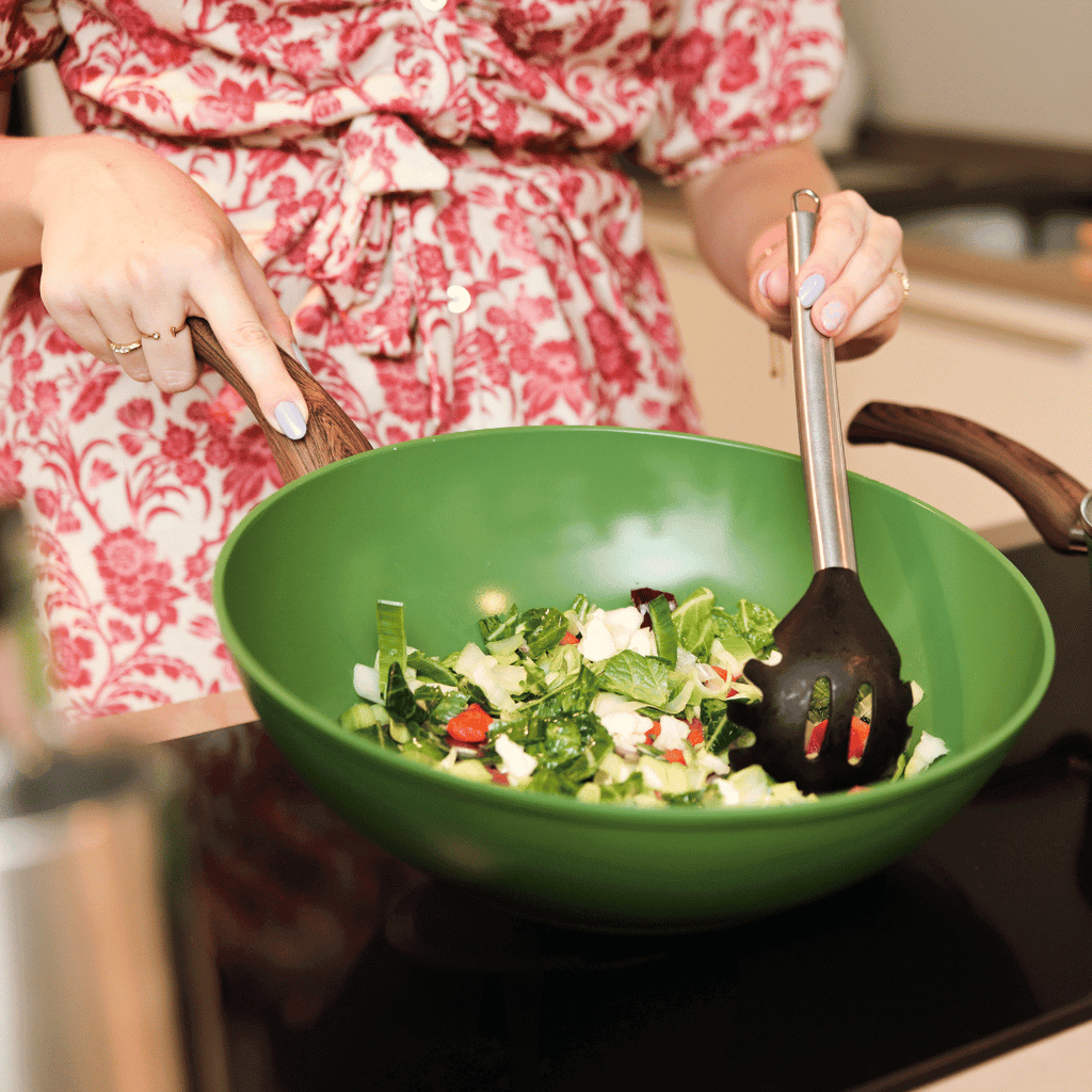 Groente in groene wok pan 30 cm | Go Green By C&P 