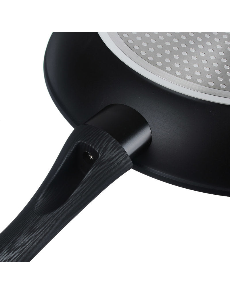 Satoshi Nero Koekenpan 32 cm Zwart- Inductie geschikt kunststof handvat cooldown